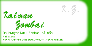 kalman zombai business card